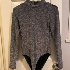H&M sparkly open back bodysuit